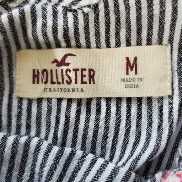 💚 5 For $25 HOLLISTER Embroidered Tank Top Size Med Flowy Strappy Floral - Picture 3 of 5